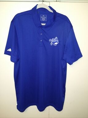 Adidas Peru State College Bobcats NCAA Short Sleeve Polo Shirt Men's sz 2XL.